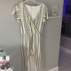 Striped Geometric Pattern Jumpsuit